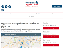 Tablet Screenshot of physiciansurgentcare.com